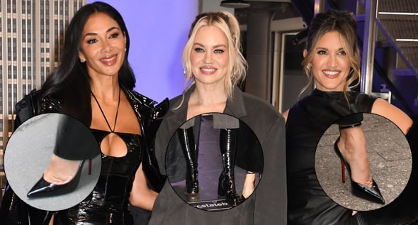 Pussycat Dolls Reunite in Bold, Fierce Looks: Nicole Scherzinger and Ashley Roberts in Christian Louboutin Pumps, Kimberly Wyatt in Chunky Boots