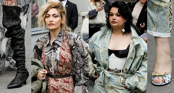 Paris Jackson’s Eyelet Thigh-High Boots and Lola Young’s Gingham Mules Define Punk Romance at Vivienne Westwood’s Fall 2026 Show