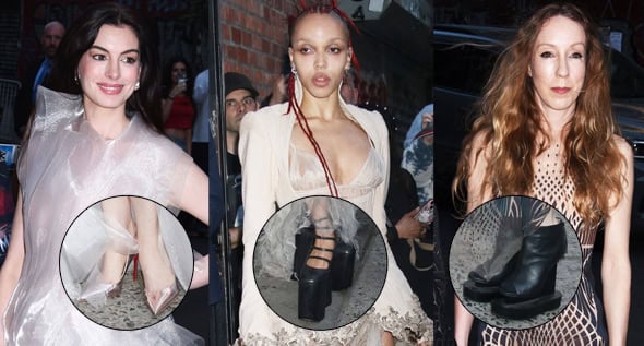 Anne Hathaway’s Rose-Gold Louboutins & FKA Twigs’ Marc Jacobs Kiki Platforms Rule the Mother Mary Red Carpet