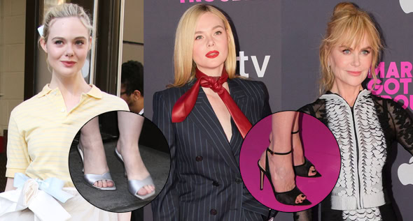 Elle Fanning Debuts Satin Jimmy Choo “Skye” Mules as Nicole Kidman Joins in Sheer Gianvito Rossi Mesh Heels for Margo’s Got Money Troubles