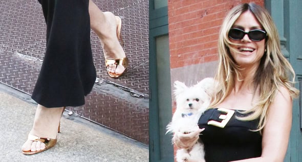 Heidi Klum’s NYC Street Style: Where to Shop Her $595 Paris Texas Mules and Balmain Gown