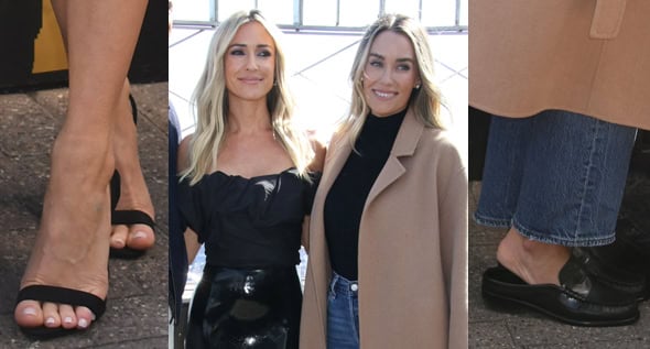 Lauren Conrad and Kristin Cavallari Showcase Petite Style in Rag & Bone Mules and Slingback Heels at Laguna Beach Reunion