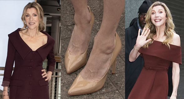 Sarah Chalke Proves 5’7” Is the Perfect Height for Mini Dresses and Leg-Lengthening Nude Pumps