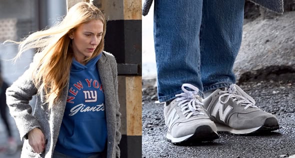 Scarlett Johansson Steps Out in the Podiatrist-Approved New Balance 574 Sneakers on The Exorcist 2027 Reboot Set