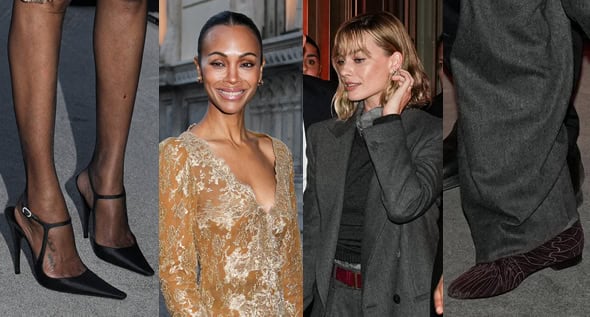 Zoe Saldaña and Margot Robbie Master the 2026 Shoe Spectrum: From Stiletto Pumps to Masculine Oxfords