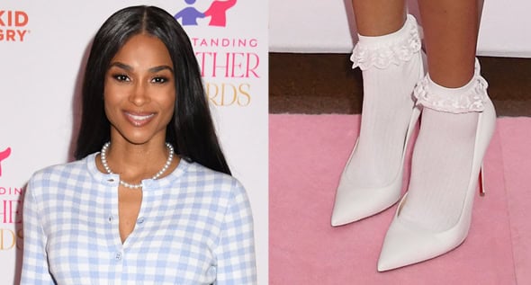 Ciara Revives Preppy Style in Gingham & $1,045 Christian Louboutin “Miss Z” Pumps