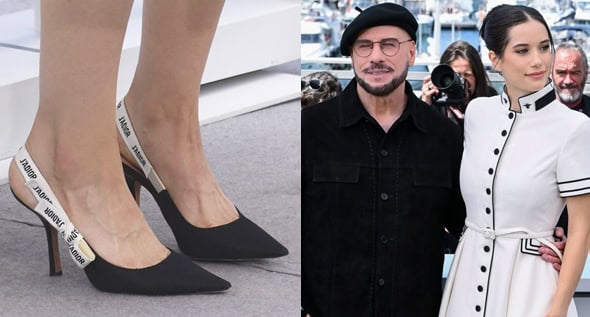 Ella Bleu Travolta Brings Regal Charm to Cannes in Dior J’Adior Slingback Pumps