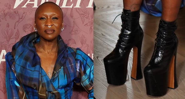 Cynthia Erivo Commands Attention in 8-Inch Vivienne Westwood Platform Boots at Variety Power of Women London