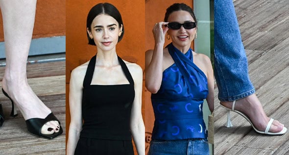 Lily Collins in Jimmy Choo Mules & Miranda Kerr in Louis Vuitton Flower Heels Serve Courtside Chic at the 2026 French Open
