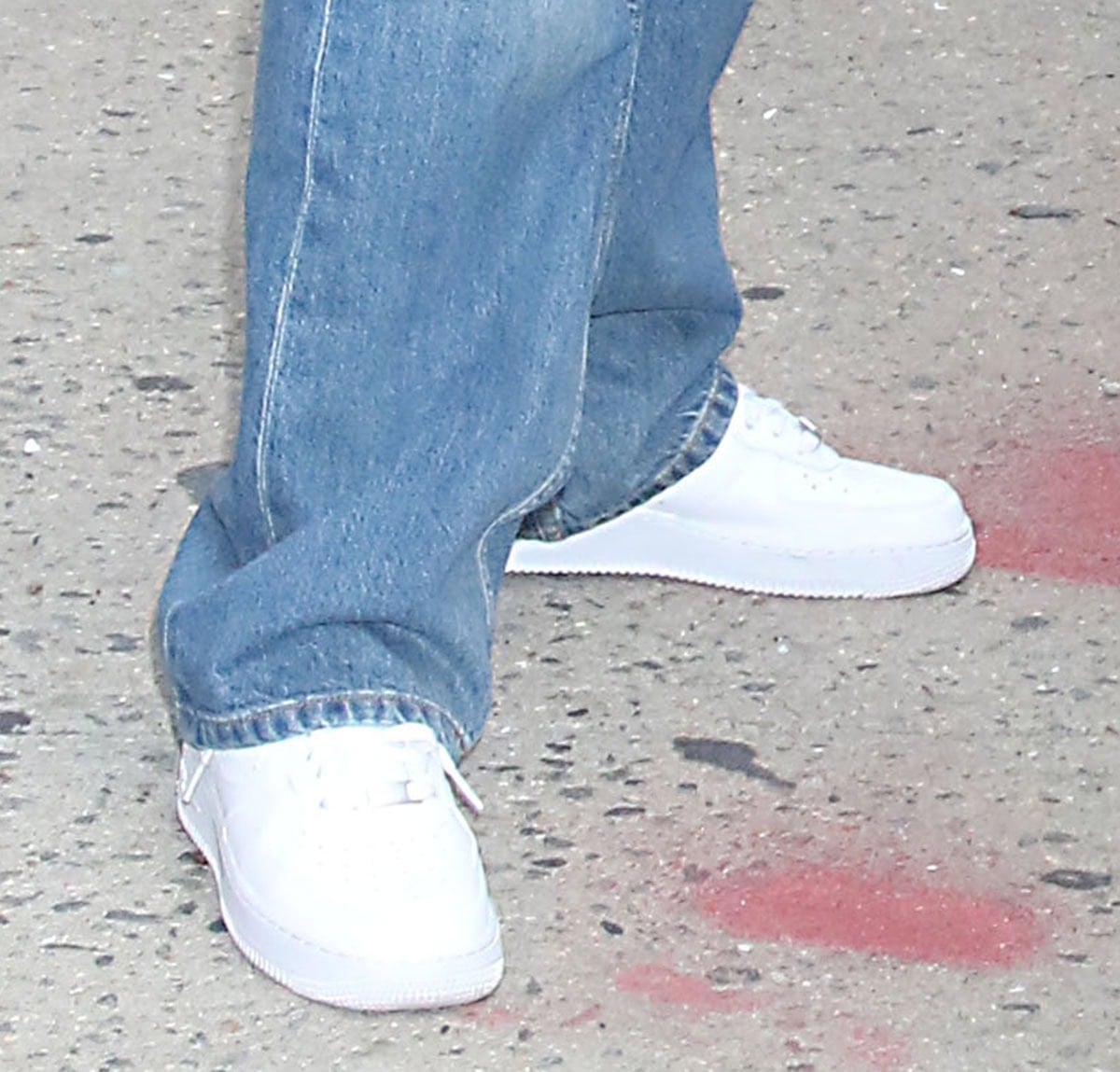 Nina Dobrev leaves the studio in casual white Nike Air Force 1s, showing off a sporty, relaxed finish to her look