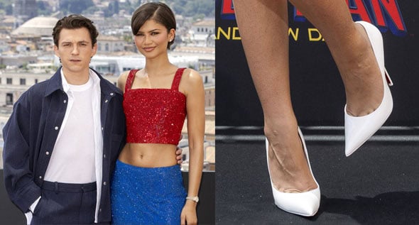Zendaya Brings Spider-Man Method Dressing to Rome in Vintage Versace and White Louboutin “Miss Z” Pumps