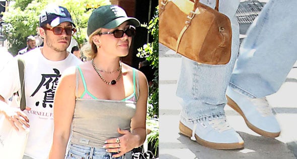 Florence Pugh Swaps Red Carpet Heels for Retro P448 Suede Sneakers in SoHo