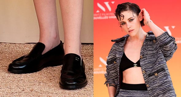 Kristen Stewart Trades Heels for Preppy Chanel Loafers at Biarritz Film Festival